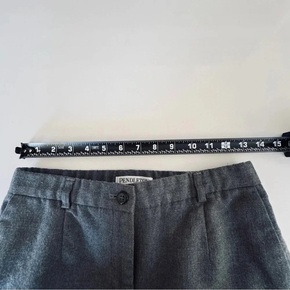 Pendleton || 100% Virgin Wool Grey Career Trousers Straight Leg Sz 4 - Picture 9 of 12